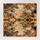 Viktorianisches Pfauenblütenmuster Vintag Puzzle (Horizontal)