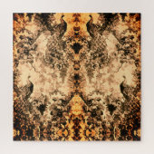 Viktorianisches Pfauenblütenmuster Vintag Puzzle (Vertikal)