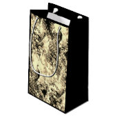 Viktorianisches Pfauenflair, elegantes Stadtbild Kleine Geschenktüte (Rückseite Schrägansicht)