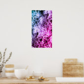 Viktorianisches Pfauenflöckchen Elegantes Kletterr Poster (Küche)