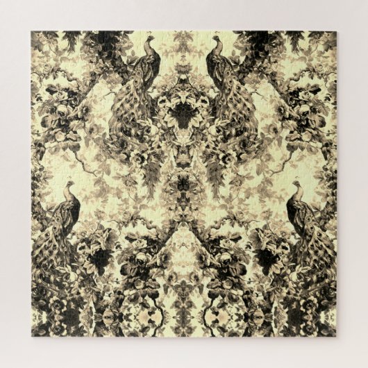 Viktorianisches Pfauenflorentoom Puzzle (Vertikal)