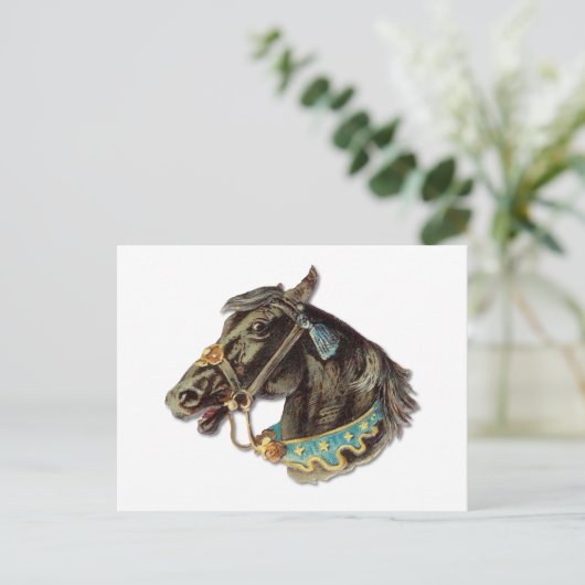 Viktorianisches Pferd Postkarte (Stehend Vorderseite)