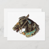 Viktorianisches Pferd Postkarte (Vorne/Hinten)