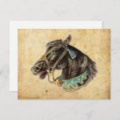 Viktorianisches Pferd Postkarte (Vorne/Hinten)