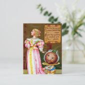 Viktorianisches Pflaumenkuchen Weihnachten Postkarte (Stehend Vorderseite)