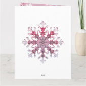Viktorianisches Pink Snowflake Weihnachts-Foto Dankeskarte (Rückseite)