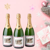 Viktorianisches Pink Snowflake Weihnachts-Foto