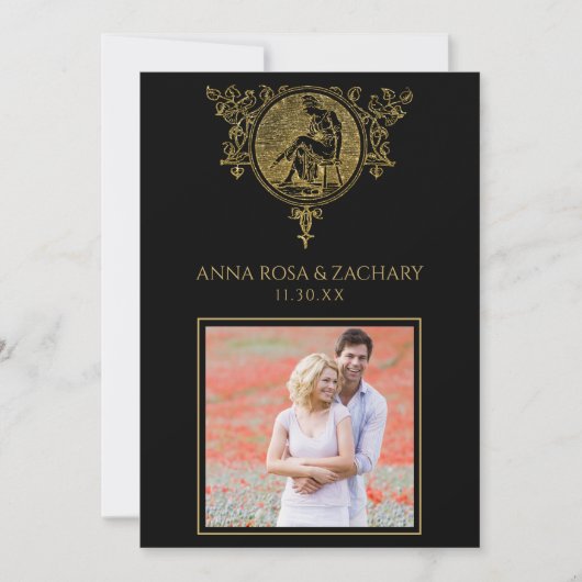 *~* Viktorianisches QR FOTO UAWG AR6 Verzierte Hoc Einladung (Vorderseite)