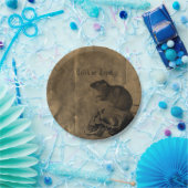 Viktorianisches Rattenthema und Skull Halloween Pappteller (Party)