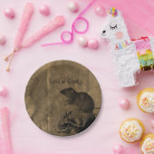 Viktorianisches Rattenthema und Skull Halloween Pappteller (Party)