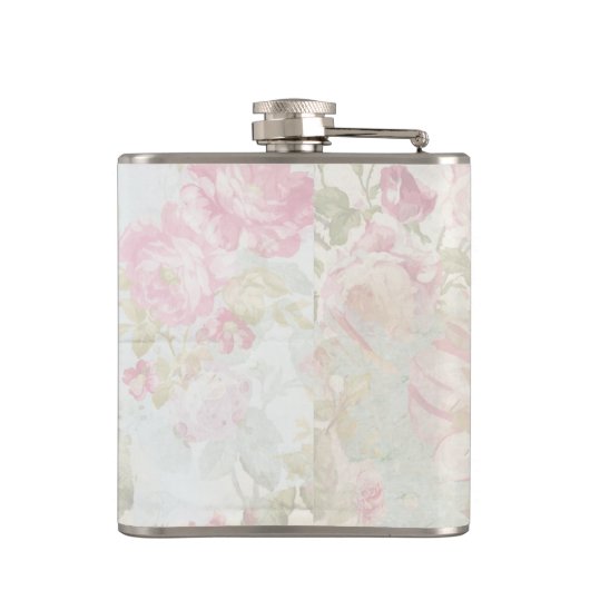 Viktorianisches Rockpferd & Poinsettia Weihnachten Flachmann (Rückseite)