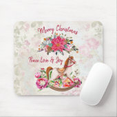 Viktorianisches Rockpferd & Poinsettia Weihnachten Mousepad (Mit Mouse)