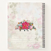 Viktorianisches Rockpferd & Poinsettia Weihnachten Notizblock (Rückseite)