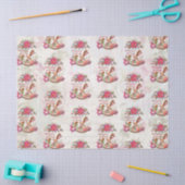 Viktorianisches Rockpferd & Poinsettia Weihnachten Seidenpapier (Basteln)