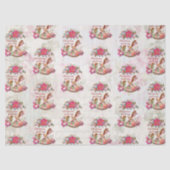 Viktorianisches Rockpferd & Poinsettia Weihnachten Seidenpapier (Vorderseite)