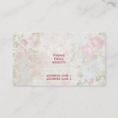 Viktorianisches Rockpferd & Poinsettia Weihnachten Visitenkarte (Rückseite)