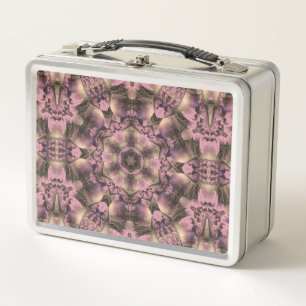 Viktorianisches Rosa Antik Metall Brotdose