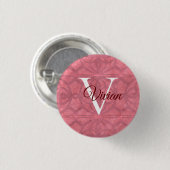 Viktorianisches Rosa Button (Vorne & Hinten)