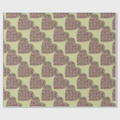 Viktorianisches rosa Herz-Umschlagpapier Geschenkpapier (Flach)