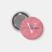 Viktorianisches Rosa Magnet (Vorderseite/Rückseite)