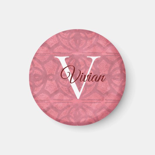 Viktorianisches Rosa Magnet (Vorne)