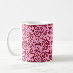 Viktorianisches rosa Motiv Kaffeetasse