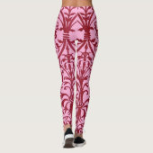 Viktorianisches rosa Motiv Leggings (Rückseite)