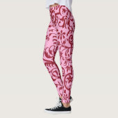 Viktorianisches rosa Motiv Leggings (Links)