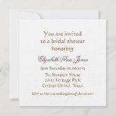 Viktorianisches Rosa Tee-Party Einladung (Rückseite)