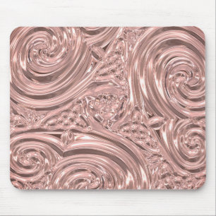 Viktorianisches Roségold zartes Art Nouveau Mousepad