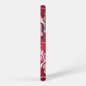 Viktorianisches Rot- und Weißdesign Samsung Galaxy Hülle (Rechte Seite)