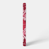 Viktorianisches Rot- und Weißdesign Samsung Galaxy Hülle (Linke Seite)