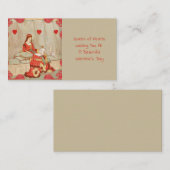 Viktorianisches Rotes Herz Königin Kunst Liebe Mitteilungskarte (Vorne/Hinten)