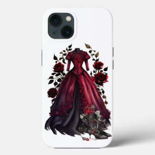 Viktorianisches Rotes Kleid und Heels   Antike Ros Case-Mate iPhone Hülle