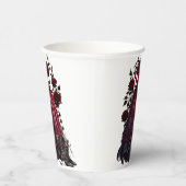 Viktorianisches Rotes Kleid und Heels | Antike Ros Pappbecher (Rechts)