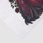 Viktorianisches Rotes Kleid und Heels | Antike Ros Seidenpapier (Ausschnitt)