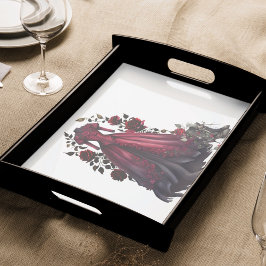 Viktorianisches Rotes Kleid und Heels | Antike Ros Seidenpapier