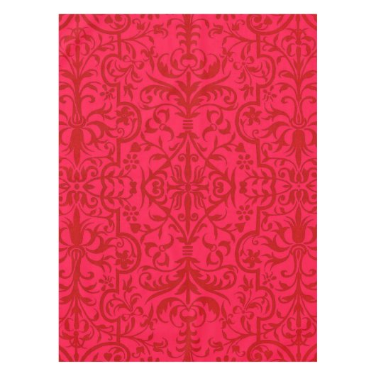 Viktorianisches rotes Motiv Tischdecke (Vorderseite)