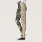 Viktorianisches Rubinhohlspitzen-Gotikmuster (4) Leggings (Links)