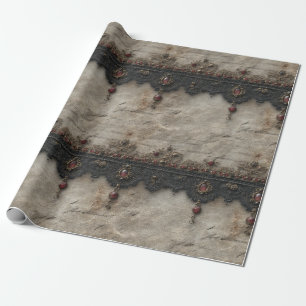 Viktorianisches Rubinpitschen-Gotikmuster (1) Geschenkpapier