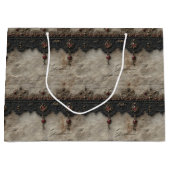 Viktorianisches Rubinpitschen-Gotikmuster (1) Große Geschenktüte (Vorderseite)
