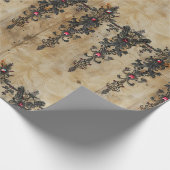 Viktorianisches Rubinpitschen-Gotikmuster (3) Geschenkpapier (Ecke)