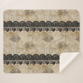 Viktorianisches Rubinpitschen-Gotikmuster (5) Sherpadecke (Vorderseite (Horizontal))