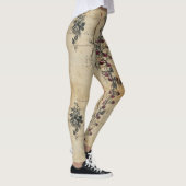 Viktorianisches Rubinpunt-Gotikmuster (2) Leggings (Rechts)