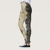 Viktorianisches Rubinpunt-Gotikmuster (6) Leggings (Links)