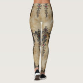 Viktorianisches Rubinpüppchen-Gotikmuster (3) Leggings (Rückseite)