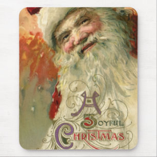 Viktorianisches Santa-Claus-Porträt, vintage Weihn Mousepad