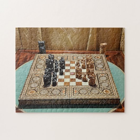 Viktorianisches Schachmatt-Schachrätsel Puzzle (Horizontal)