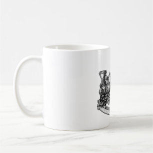 Viktorianisches Schaukelpferd Gravur Vintage Kinde Kaffeetasse