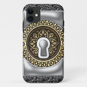 Viktorianisches Schlüsselloch aus Stahl und Gold Case-Mate iPhone Hülle